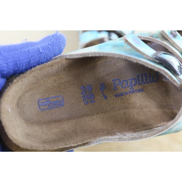 Birkenstock Papillio Sandals Womens 8 Florida Blue Pixel Soft Foot Bed Narrow - Picture 5 of 7